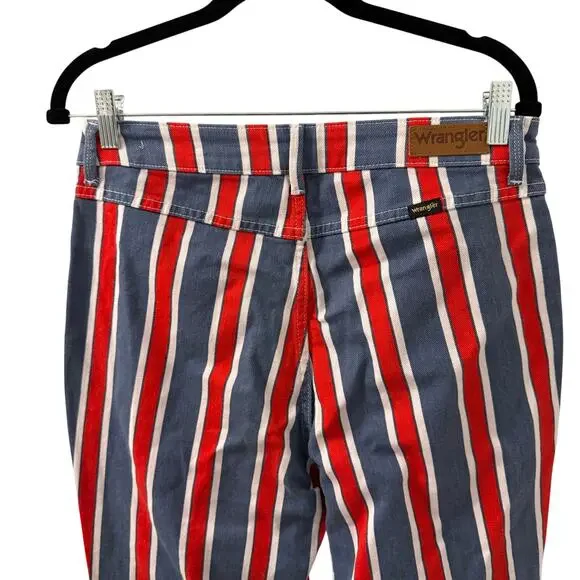 Wrangler Lainey Wilson Women's Patriotic Stripe Flare Jeans Star Spangled 10X32 - Picture 4 of 9